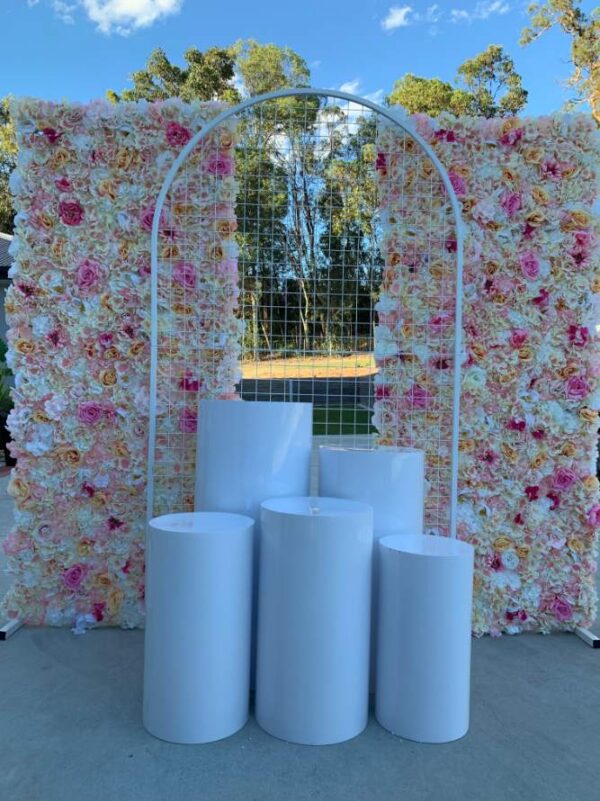 White Flower wall Plinths